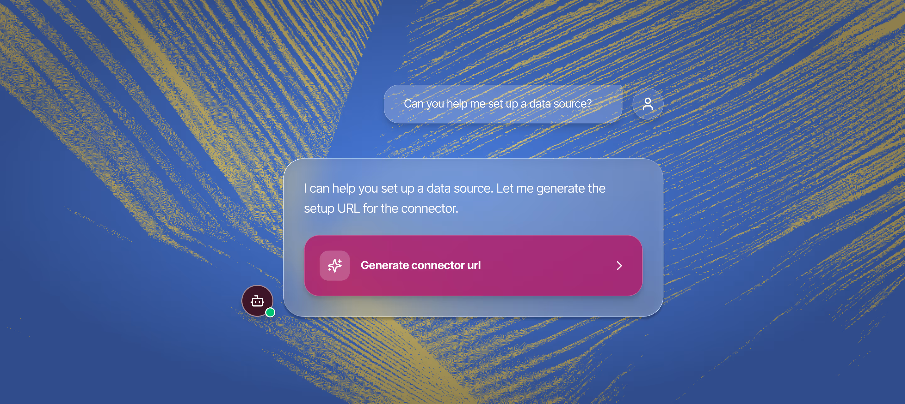 MarcoPolo execution workspace — set up a data source